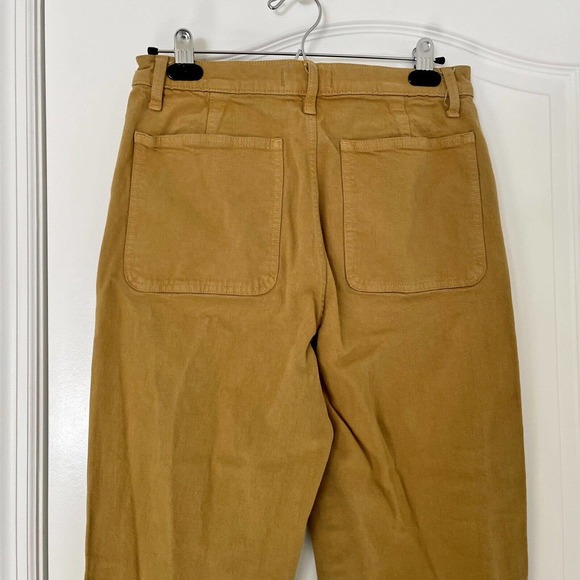 Madewell Classic Straight Leg Crop Pants 28 Mustard Yellow Retro High Rise - Picture 3 of 6